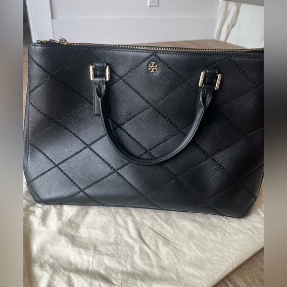 Tory Burch Robinson Stitches Double Zip Tote - Picture 7 of 11